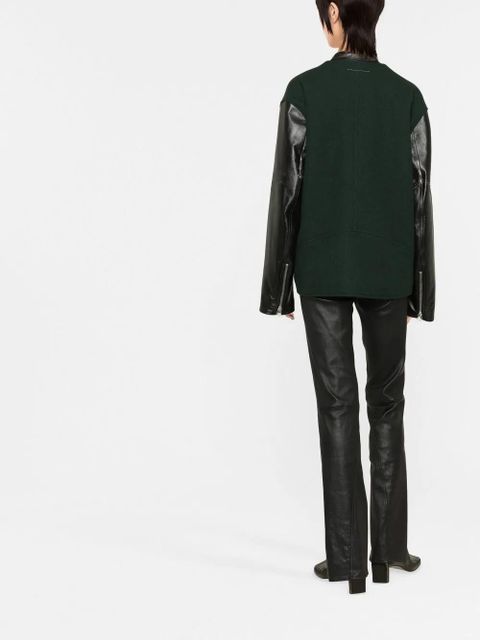 MM6 Maison Margiela zipped varsity jacket - Green