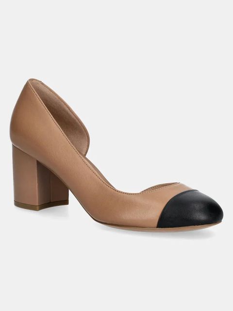 Geox czółenka D VIRNILISA 65 kolor brązowy na słupku D55YYB 0TUBC C0015 - zdjęcie produktu nr 1