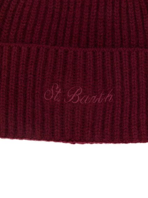 MC2 Saint Barth ribbed embroidered beanie hat