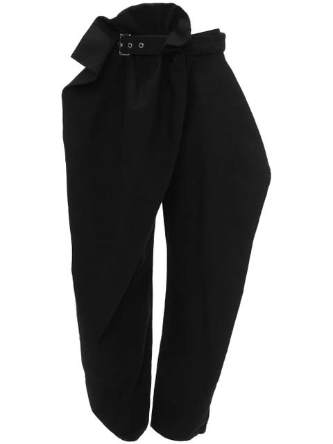 JW Anderson belted draped trousers - Black - zdjęcie produktu nr 1