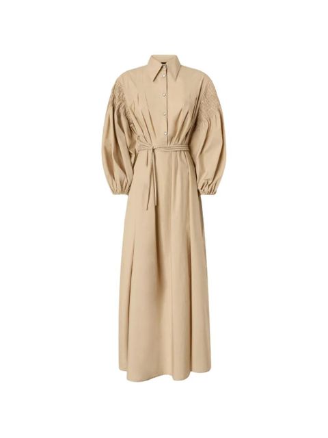 PINKO balloon-sleeve embroidered maxi dress - Neutrals - zdjęcie produktu nr 1