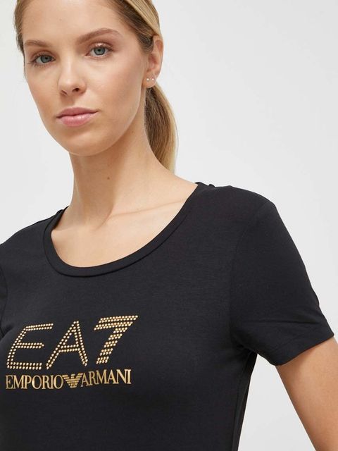 EA7 Emporio Armani t-shirt damski kolor czarny