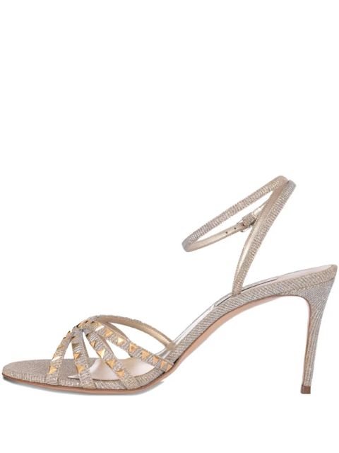 Casadei 80 Divine studded sandals - Gold - zdjęcie produktu nr 1