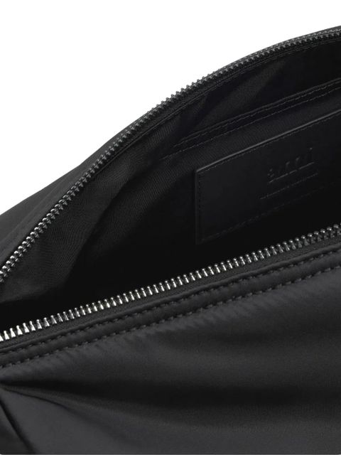 AMI Paris heart-patch shoulder bag - Black