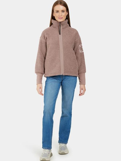 Didriksons bluza MELLA damska kolor brązowy gładka 505446