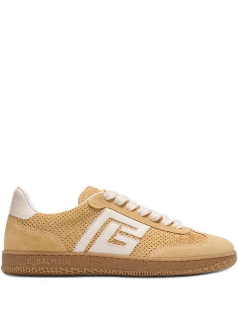 Balmain Swan perforated-detail sneakers - Neutrals - zdjęcie produktu nr 1