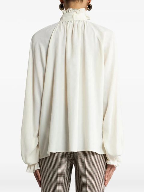 ETRO jacquard-scarf blouse - Neutrals
