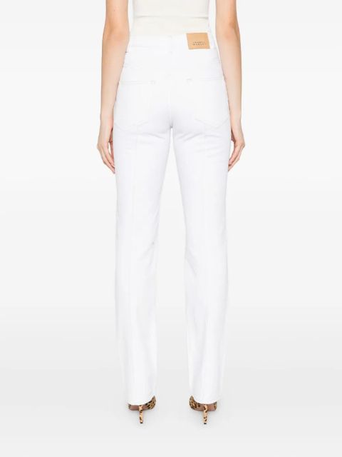 ISABEL MARANT cotton straight jeans - White