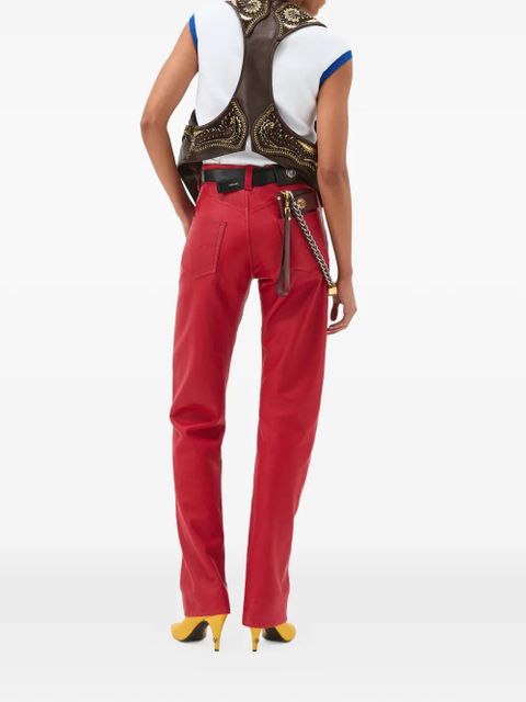 Versace straight trousers - Red