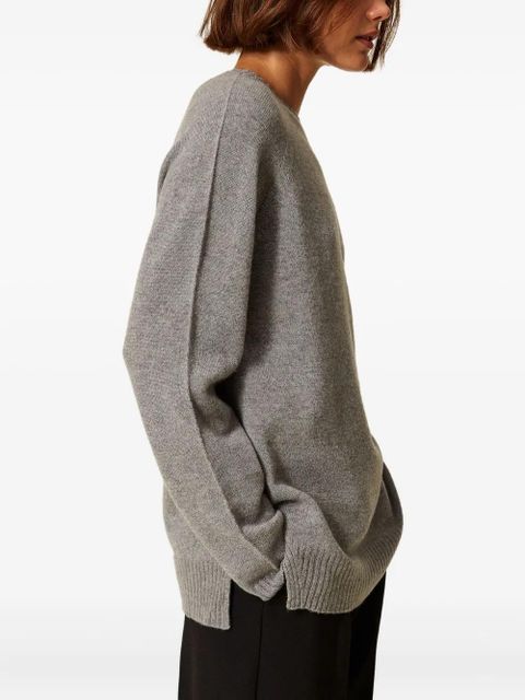 TWINSET lurex-detail jumper - Grey