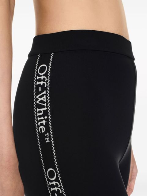 Off-White logo-tape high-waist leggings - Black