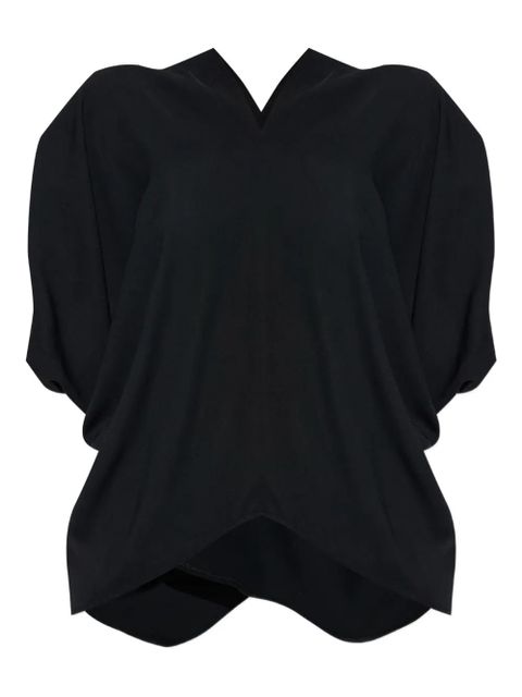 MM6 Maison Margiela draped V-neck blouse - Black - zdjęcie produktu nr 1