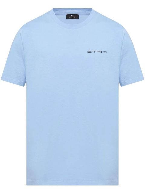 ETRO logo-embroidered T-shirt - Blue - zdjęcie produktu nr 1