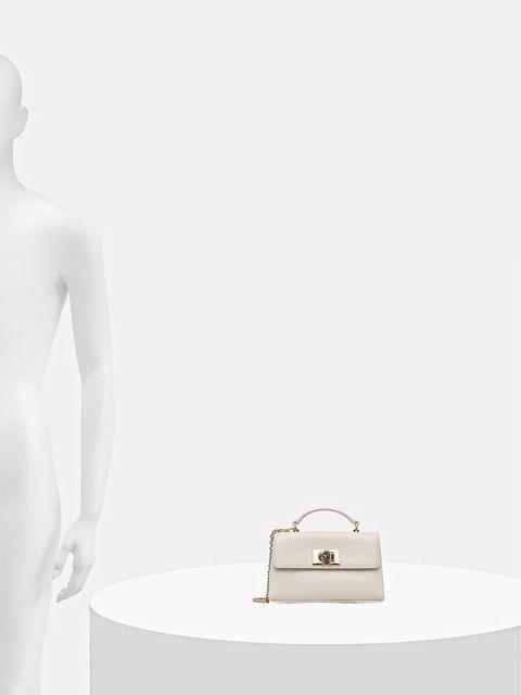 Furla torebka skórzana kolor beżowy WE00423.ARE000.PNN001007