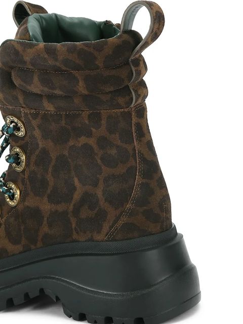 Kurt Geiger London botki zamszowe Kensington Hiker damskie kolor brązowy na płaskim obcasie 4991835289