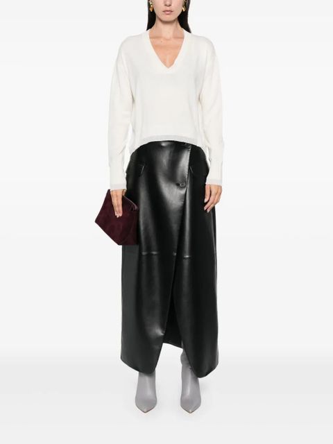 PINKO contrasting-trim sweater - White - zdjęcie produktu nr 2