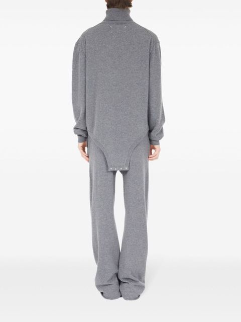 Maison Margiela roll-neck long-sleeve knitted top - Grey