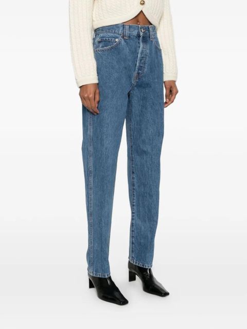 KHAITE Corben belt-loop jeans - Blue