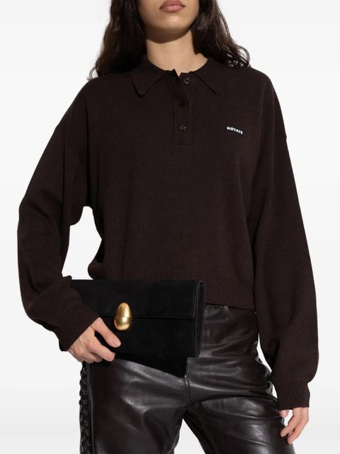 NEOUS Phoenix suede clutch - Black - zdjęcie produktu nr 2