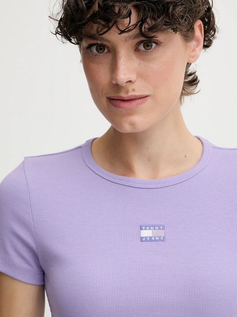 Tommy Jeans t-shirt damski kolor różowy DW0DW17881