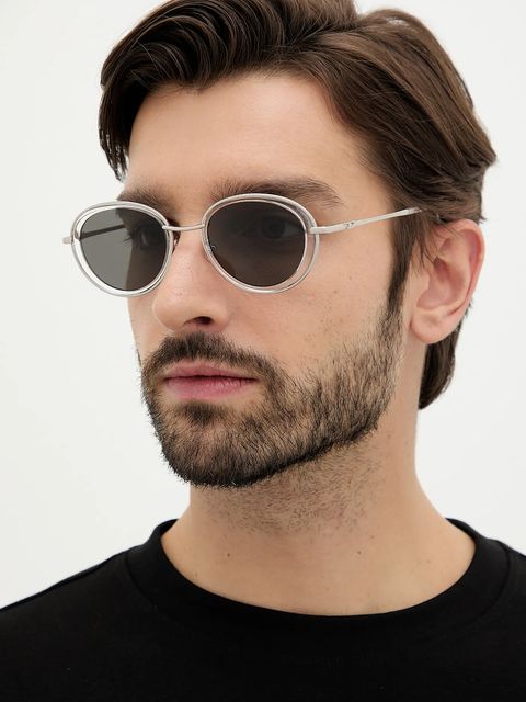 Diesel okulary przeciwsłoneczne kolor srebrny 0DL1018