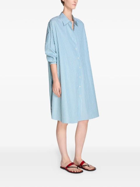 DRIES VAN NOTEN striped shirt dress - Blue