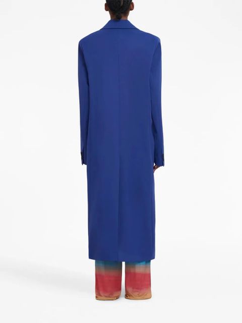 Marni single-breasted long coat - Blue