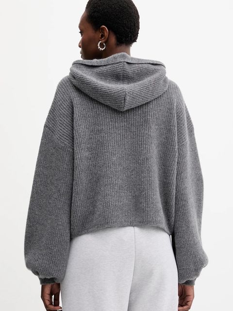 MSGM sweter wełniany damska kolor szary ciepły 3941MDM219.257785