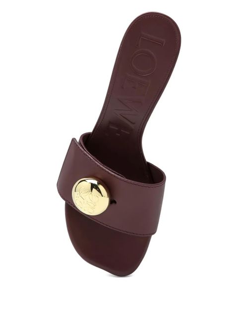 LOEWE 45mm pebble-embellished leather sandals - Red - zdjęcie produktu nr 2