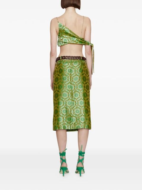 Christopher Esber Palmira printed tie top - Green