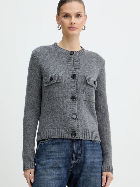 Weekend Max Mara kardigan wełniany OLBIA damski kolor szary 2525346032600 - zdjęcie produktu nr 1