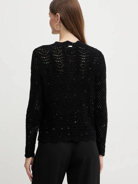 Fracomina kardigan damski kolor czarny ciepły FS25WT8016K53801