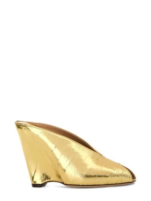 Ferragamo Alicia leather open-toe pumps - Gold - zdjęcie produktu nr 2