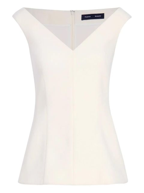 Proenza Schouler Mariam V-neck top - White - zdjęcie produktu nr 1