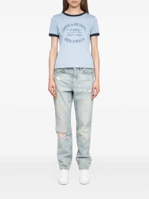 Zadig&Voltaire Woos rhinestone-embellished T-shirt - Blue