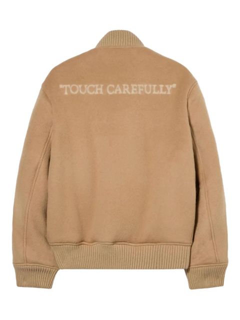 Off-White Quote bomber jacket - Brown