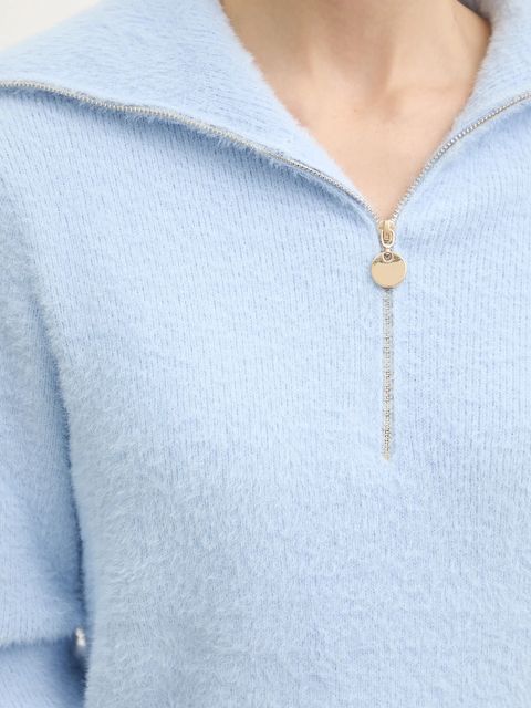 Morgan sweter MNOVI damski kolor niebieski MNOVI