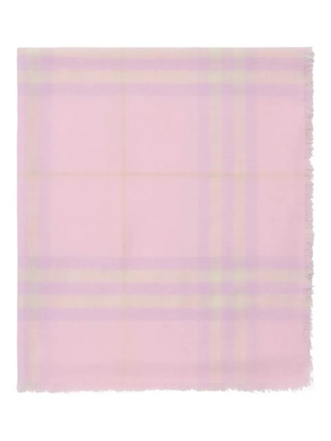 Burberry check wool scarf - Pink - zdjęcie produktu nr 2