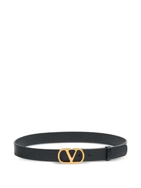 Valentino Garavani logo-buckle leather belt - Black - zdjęcie produktu nr 1