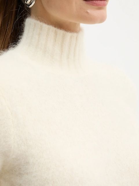 Marciano by Guess sweter z dodatkiem alpaki AGNES damski kolor beżowy z półgolfem 5BGR10 5794Z