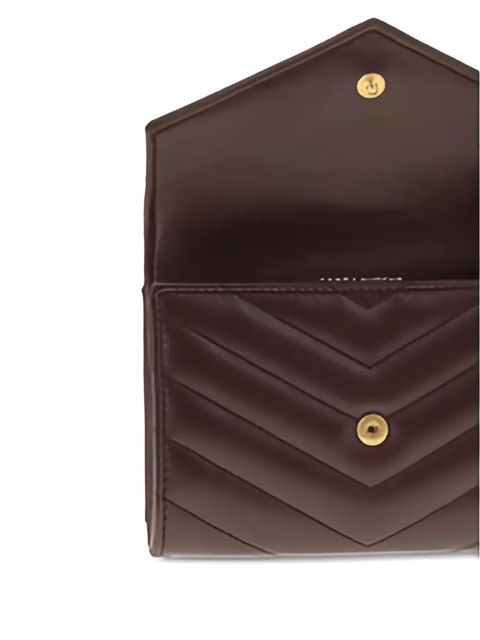 Saint Laurent Cassandre quilted logo wallet - Red