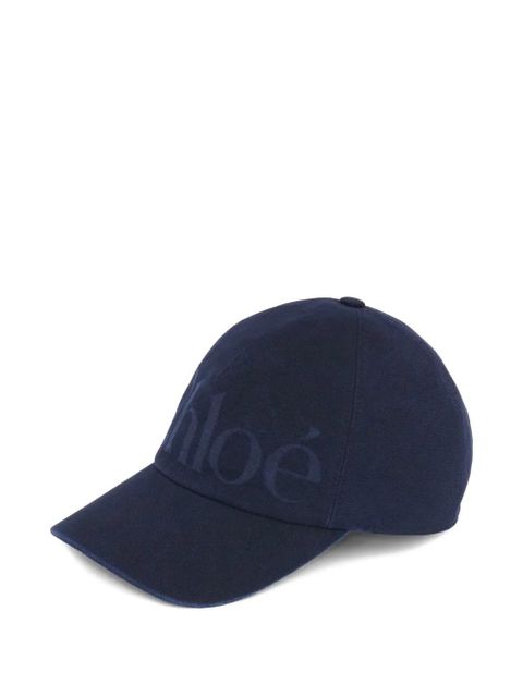 Chloé logo-print baseball cap - Blue - zdjęcie produktu nr 1