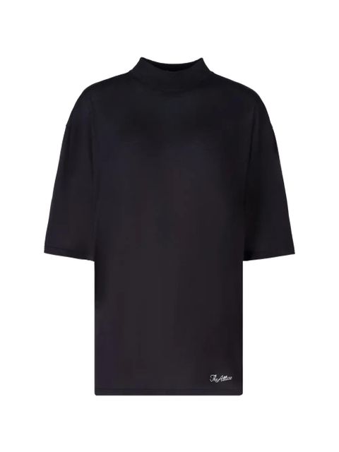 The Attico logo-embroidered cotton T-shirt - Black - zdjęcie produktu nr 1