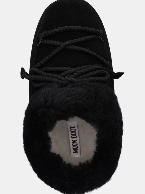 Moon Boot śniegowce zamszowe MB EVX MULE SUEDE kolor czarny 80D1470090 NL02