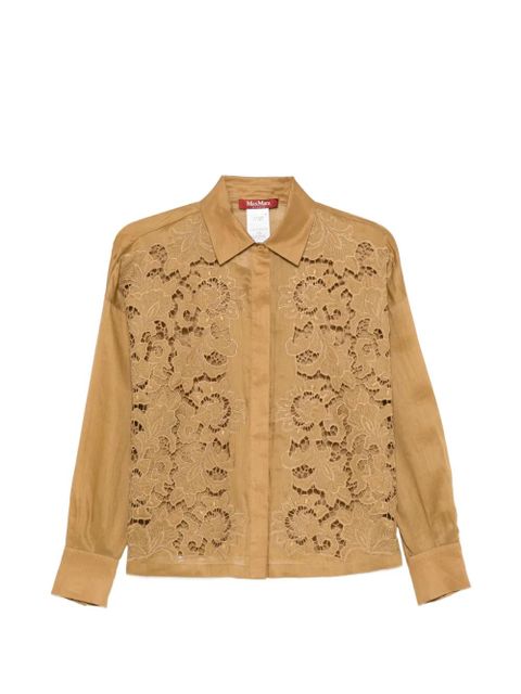 Max Mara Cali floral-embroidery shirt - Brown - zdjęcie produktu nr 1