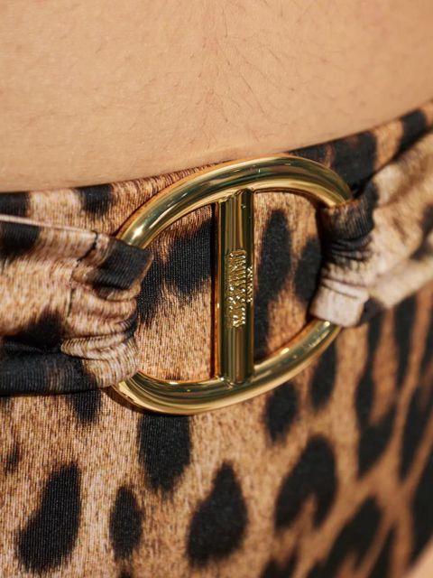 Moschino buckle leopard print bottoms - Neutrals - zdjęcie produktu nr 2