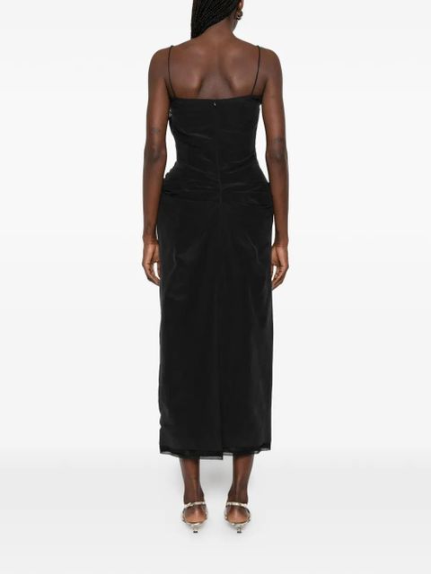 Magda Butrym lace-trim midi dress - Black