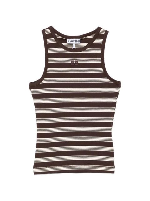 GANNI striped tank top - Brown - zdjęcie produktu nr 1