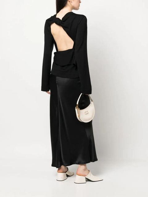 Jil Sander open-back detail knit jumper - Black - zdjęcie produktu nr 2