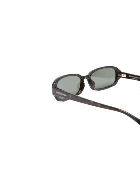Saint Laurent Eyewear rectangle frame sunglasses - Brown